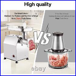 0.75 HP Stainless Steel Electric Meat Grinder Machine Sausage Stuffer Filler New