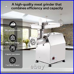 0.75 HP Stainless Steel Electric Meat Grinder Machine Sausage Stuffer Filler New