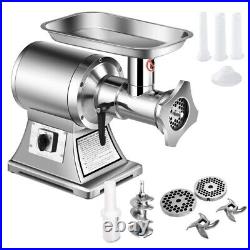 1.5HP 1100W Electric Commercial Meat Grinder Heavy Duty Stainless Steel 550LB/h