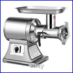 1.5HP 1100W Electric Commercial Meat Grinder Heavy Duty Stainless Steel 550LB/h