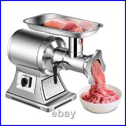 1.5HP 1100W Electric Commercial Meat Grinder Heavy Duty Stainless Steel 550LB/h