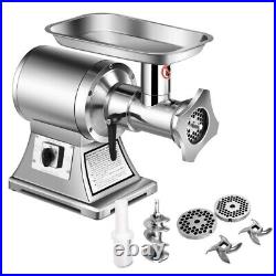 1.5HP 1100W Electric Commercial Meat Grinder Heavy Duty Stainless Steel 550LB/h