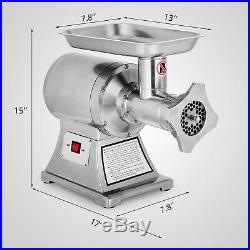 1.5HP Commercial Meat Grinder Sausage Stuffer 450lbs/h Stainless Steel Automatic