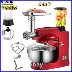 1000W 4in1 Planetary Mixer 5L Stainless Steel Bowl Meat Grinder Juicer Blender