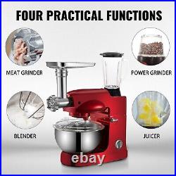 1000W 4in1 Planetary Mixer 5L Stainless Steel Bowl Meat Grinder Juicer Blender