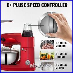 1000W 4in1 Planetary Mixer 5L Stainless Steel Bowl Meat Grinder Juicer Blender