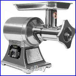 1100W Electric #22 Meat Grinder Stainless Steel Heavy Duty Sausage Tube 2-Speed
