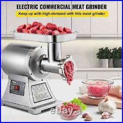 1100W Electric Meat Grinder, 330lbs/H Stainless Steel Commercial Machine