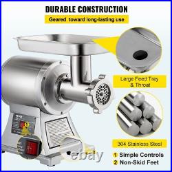 1100W Electric Meat Grinder with 2 Blades 550LB/h Stainless Steel 220 RPM 1100W Electric Meat Grinder with 2 Blades 550LB/h Stainless Steel 220 RPM