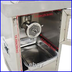 110V 2.2KW Commercial Meat Grinder Meat Mincer Large-sized Tray300kg/h 8mm Plate