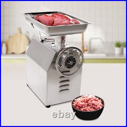 110V Commercial Electric Meat Grinder Stainless Steel 1100W Counter Top 200r/min