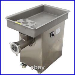 110V Meat Grinder with 8mm Plate & Wheels 450kg/h Stainless Steel 2200W