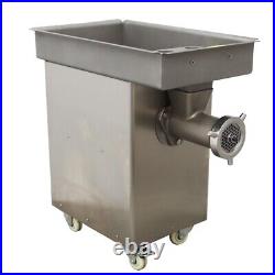 110V Meat Grinder with 8mm Plate & Wheels 450kg/h Stainless Steel 2200W