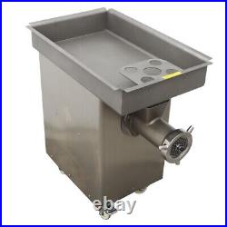 110V Meat Grinder with 8mm Plate & Wheels 450kg/h Stainless Steel 2200W