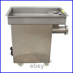 110V Meat Grinder with 8mm Plate & Wheels 450kg/h Stainless Steel 2200W