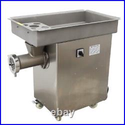 110V Meat Grinder with 8mm Plate & Wheels 450kg/h Stainless Steel 2200W