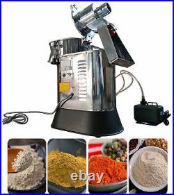 110V Stainless Steel Electric Hammer Mill Grain Grinder Machine Dry Plant