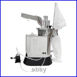 110V Stainless Steel Electric Hammer Mill Grain Grinder Machine Dry Plant