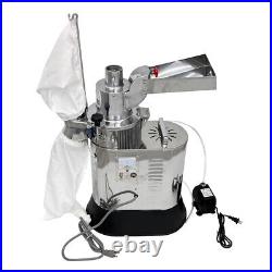 110V Stainless Steel Electric Hammer Mill Grain Grinder Machine Dry Plant