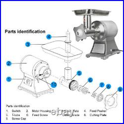 150kg/h 650W Commercial Electric Meat Grinder Meat MincerSausage Filling Machine