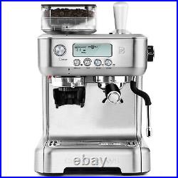 20 Bar Espresso Cappuccino Machine with Grinder With LCD Display Stainless Steel