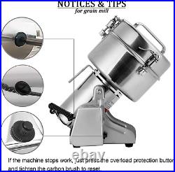 2000Gram Electric Grain Grinder Stainless Steel Pulverizer Grinding Machine Comm