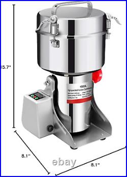 2000Gram Electric Grain Grinder Stainless Steel Pulverizer Grinding Machine Comm