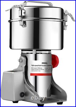 2000Gram Electric Grain Grinder Stainless Steel Pulverizer Grinding Machine Comm