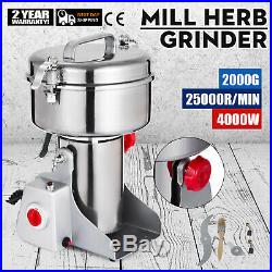 2000g Electric Herb Grain Mill Grinder 28000r/min Wheat Machine 4000W Powder