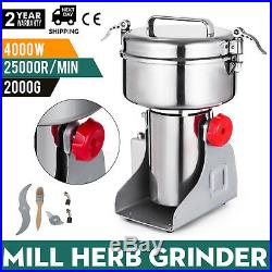 2000g Electric Herb Grain Mill Grinder 70300Mesh 110V 28000R/M Stainless Steel