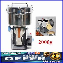 2000g Electric Herb Grinder Spice Grain Crusher Pulverizer Machine 32000 rpm