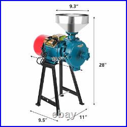 220V 3KW Electric Dry Coffee Grain Mill Feed Cereals Wheat Grinder Corn Wet-Rice