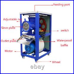 220V Commercial Meat Bone Crusher Feed Processer Stainless Steel with Casters