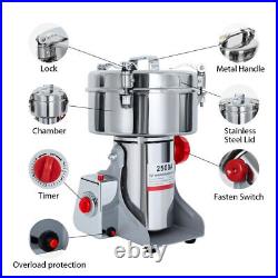 2500g Electric Grain Grinder Stainless Steel 4000W Coffee Spice Grind Dry Mill
