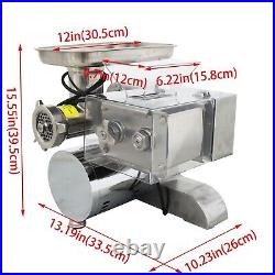 250kg/h Stainless Steel Desktop Meat Grinder Cutting Machine 110V 1100W 2.87in