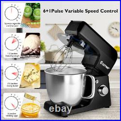 3 in 1 Functional Black Stand Mixer 6 Speed Meat Grinder Blender Sausage Stuffer