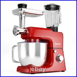 3 in 1 Multi-functional 800W Stand Mixer Home Grinder Blender Sausage Red
