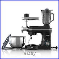 3 in 1 Stand Mixer with7QT Bowl 6 Speeds 850W Meat Grinder Blender Squeeze Black