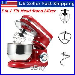 3 in 1 Tilt-Head Stand Mixer with 4.2QT Bowl 6 Speeds 1200W Meat Grinder Blender