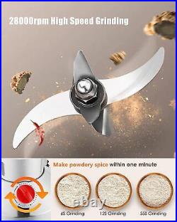 300g Grain Mill Grinder Safety Upgraded Spice Grinder Stainless Steel Machine