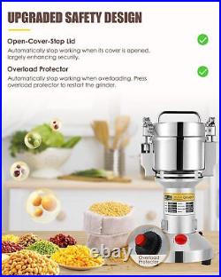 300g Grain Mill Grinder Safety Upgraded Spice Grinder Stainless Steel Machine