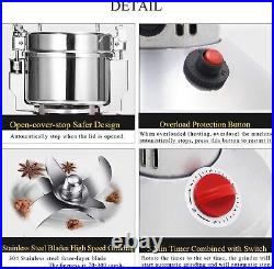 300g Grain Mill Grinder Safety Upgraded Spice Grinder Stainless Steel Machine