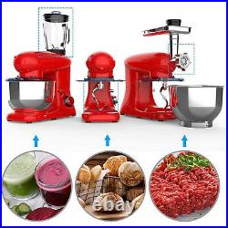 3in1 Food Stand Mixer 6QT Speed Stainless Steel Bowl Meat Grinder Blender Juicer
