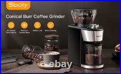 4/2/1Pcs Automatic Burr Mill Coffee Grinder with 2- 12 Custom Grinders, Silver