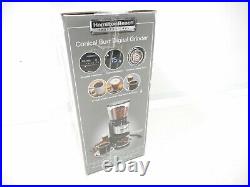 4 oz. Black and Stainless Steel Conical Burr Coffee Grinder with Digital Display