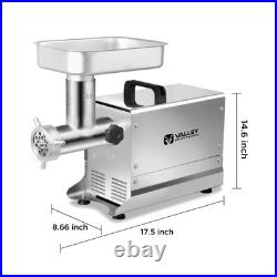 #5 Stainless Steel Meat Grinder, 0.4 HP 300W, Mirror Polishing, Heavy Duty, S