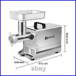 #5 Stainless Steel Meat Grinder, 0.4 HP 300W, Mirror Polishing, Heavy Duty, S