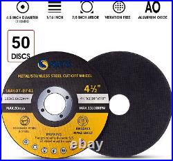 500 Pcs 4-1/2 x 1/16 x 7/8 Cut-off Wheels Cutting Discs Stainless Steel Metal