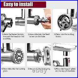 550LB/h Commercial Meat Grinder, 1100W Electric Sausage Stuffer, 193RPM Heavy Duty