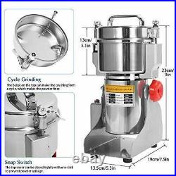 700g Electric Grain Grinder Spice Mill 2400W Stainless Steel High-speed Food